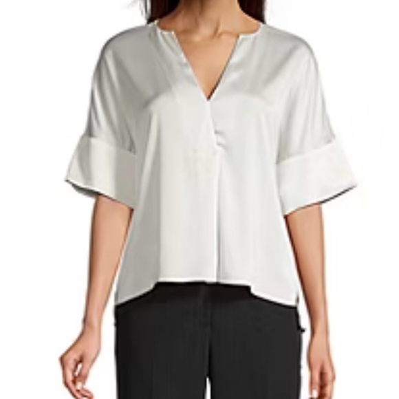 Women’s Worthington Suit Separate White Dolman V Neck Blouse Size Small New - Picture 1 of 11